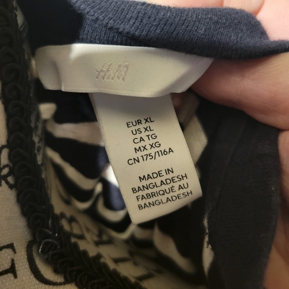Women's H&M XL striped short sleeve top NWOT - Picture 5 of 5